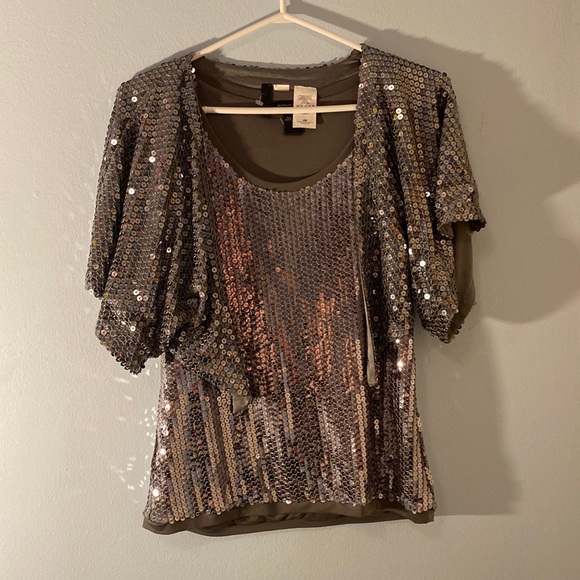 August Silk 2 piece women’s tank top and cover up set sparkly - Picture 1 of 5